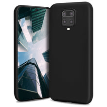 Lade das Bild in den Galerie-Viewer, Moozy Lifestyle. Designed for Xiaomi Redmi Note 9S, Redmi Note 9 Pro Case, Black - Liquid Silicone Cover with Matte Finish and Soft Microfiber Lining
