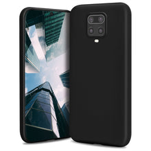 Cargar imagen en el visor de la galería, Moozy Lifestyle. Designed for Xiaomi Redmi Note 9S, Redmi Note 9 Pro Case, Black - Liquid Silicone Cover with Matte Finish and Soft Microfiber Lining
