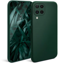 Załaduj obraz do przeglądarki galerii, Moozy Minimalist Series Silicone Case for Samsung A12, Midnight Green - Matte Finish Lightweight Mobile Phone Case Slim Soft Protective
