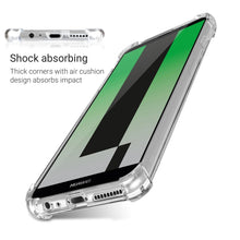 Afbeelding in Gallery-weergave laden, Moozy Shock Proof Silicone Case for Huawei Mate 10 Lite - Transparent Crystal Clear Phone Case Soft TPU Cover
