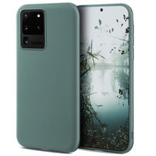 Carica l&#39;immagine nel visualizzatore di Gallery, Moozy Minimalist Series Silicone Case for Samsung S20 Ultra, Blue Grey - Matte Finish Slim Soft TPU Cover
