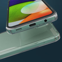 Cargar imagen en el visor de la galería, Moozy Xframe Shockproof Case for Samsung A22 5G - Transparent Rim Case, Double Colour Clear Hybrid Cover with Shock Absorbing TPU Rim
