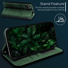 Carica l&#39;immagine nel visualizzatore di Gallery, Moozy Marble Green Flip Case for Xiaomi Redmi Note 10 Pro, Redmi Note 10 Pro Max - Flip Cover Magnetic Flip Folio Retro Wallet Case
