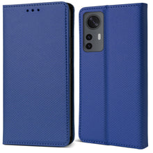 Afbeelding in Gallery-weergave laden, Moozy Case Flip Cover for Xiaomi 12 and Xiaomi 12X, Dark Blue - Smart Magnetic Flip Case Flip Folio Wallet Case with Card Holder and Stand, Credit Card Slots, Kickstand Function
