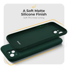 Ladda upp bild till gallerivisning, Moozy Minimalist Series Silicone Case for iPhone 13 Mini, Midnight Green - Matte Finish Lightweight Mobile Phone Case Slim Soft Protective
