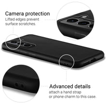 Carica l&#39;immagine nel visualizzatore di Gallery, Moozy Minimalist Series Silicone Case for Samsung S21, Samsung S21 5G, Black - Matte Finish Slim Soft TPU Cover
