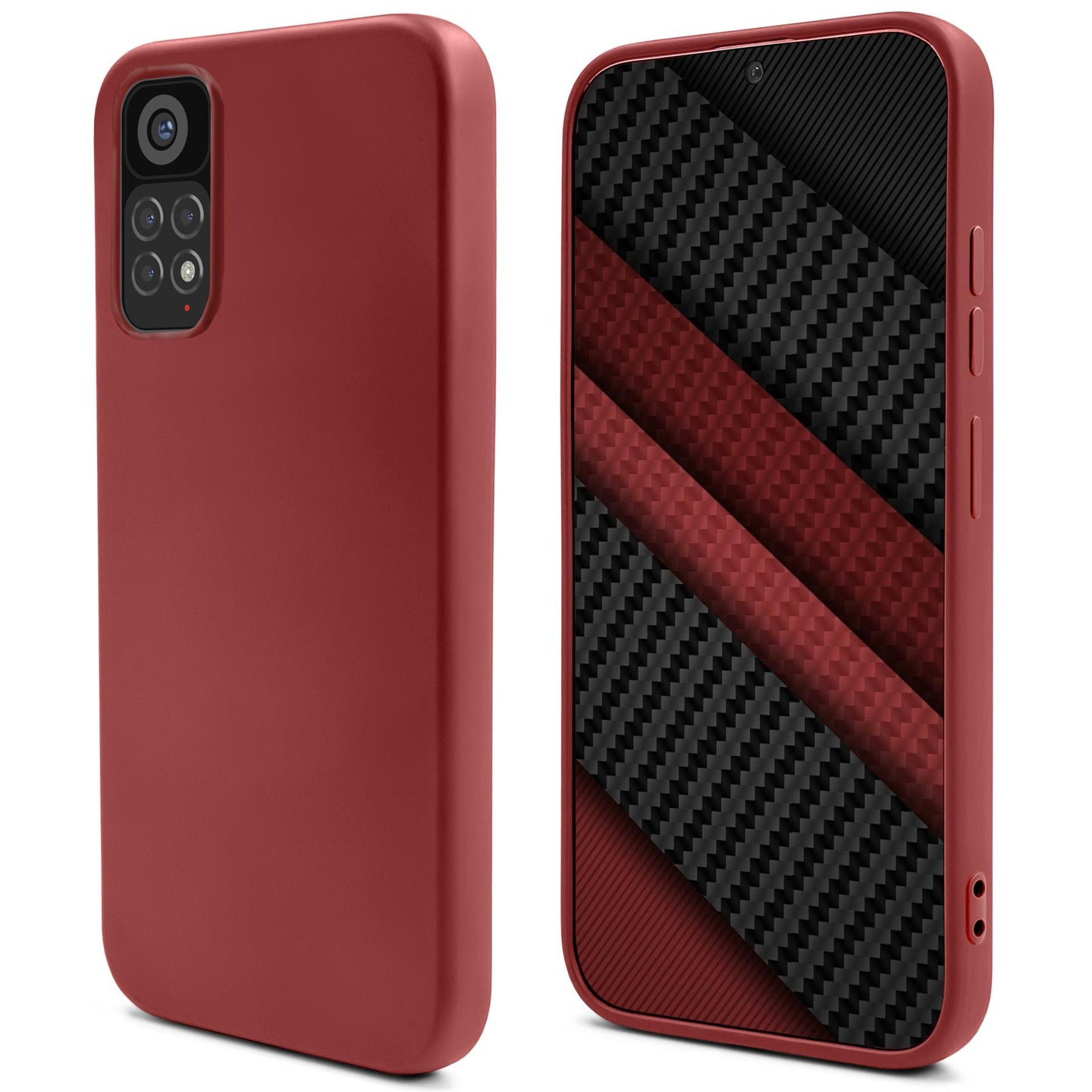 Moozy Lifestyle. Silicone Case for Xiaomi Redmi Note 11 Pro 5G and 4G, Vintage Pink - Liquid Silicone Lightweight Cover with Matte Finish and Soft Microfiber Lining, Premium Silicone Case
