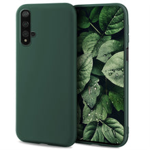 Load image into Gallery viewer, Moozy Minimalist Series Silicone Case for Huawei Nova 5T and Honor 20, Midnight Green - Matte Finish Slim Soft TPU Cover
