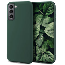 Carica l&#39;immagine nel visualizzatore di Gallery, Moozy Minimalist Series Silicone Case for Samsung S21, Samsung S21 5G, Midnight Green - Matte Finish Slim Soft TPU Cover
