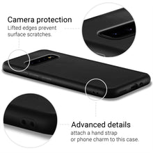 Cargar imagen en el visor de la galería, Moozy Lifestyle. Designed for Samsung S10 Case, Black - Liquid Silicone Cover with Matte Finish and Soft Microfiber Lining
