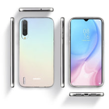 Charger l&#39;image dans la galerie, Moozy 360 Degree Case for Xiaomi Mi 9 Lite, Mi A3 Lite - Transparent Full body Slim Cover - Hard PC Back and Soft TPU Silicone Front
