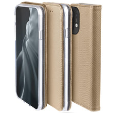 Carica l&#39;immagine nel visualizzatore di Gallery, Moozy Case Flip Cover for Xiaomi Mi 11, Gold - Smart Magnetic Flip Case Flip Folio Wallet Case with Card Holder and Stand, Credit Card Slots10,99
