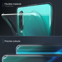 Charger l&#39;image dans la galerie, Moozy 360 Degree Case for Huawei P30 - Full body Front and Back Slim Clear Transparent TPU Silicone Gel Cover
