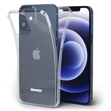 Afbeelding in Gallery-weergave laden, Moozy 360 Degree Case for iPhone 12 mini - Full body Front and Back Slim Clear Transparent TPU Silicone Gel Cover
