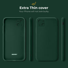 Load image into Gallery viewer, Moozy Minimalist Series Silicone Case for iPhone 13 Mini, Midnight Green - Matte Finish Lightweight Mobile Phone Case Slim Soft Protective
