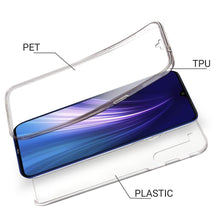 Afbeelding in Gallery-weergave laden, Moozy 360 Degree Case for Xiaomi Redmi Note 8T - Transparent Full body Slim Cover - Hard PC Back and Soft TPU Silicone Front
