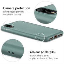 Załaduj obraz do przeglądarki galerii, Moozy Minimalist Series Silicone Case for Huawei Y6 2019, Blue Grey - Matte Finish Slim Soft TPU Cover

