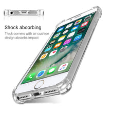 Załaduj obraz do przeglądarki galerii, Moozy Shock Proof Silicone Case for iPhone SE, iPhone 5s - Transparent Crystal Clear Phone Case Soft TPU Cover
