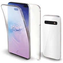 Załaduj obraz do przeglądarki galerii, Moozy 360 Degree Case for Samsung S10 Plus - Transparent Full body Slim Cover - Hard PC Back and Soft TPU Silicone Front
