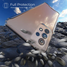 Załaduj obraz do przeglądarki galerii, Moozy Xframe Shockproof Case for Samsung A13 4G - Transparent Rim Case, Double Colour Clear Hybrid Cover with Shock Absorbing TPU Rim
