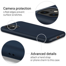 Carica l&#39;immagine nel visualizzatore di Gallery, Moozy Lifestyle. Designed for iPhone 11 Case, Midnight Blue - Liquid Silicone Cover with Matte Finish and Soft Microfiber Lining
