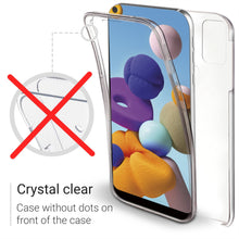 Charger l&#39;image dans la galerie, Moozy 360 Degree Case for Samsung A21s - Transparent Full body Slim Cover - Hard PC Back and Soft TPU Silicone Front
