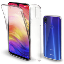 Carica l&#39;immagine nel visualizzatore di Gallery, Moozy 360 Degree Case for Xiaomi Redmi Note 7, Redmi Note 7 Pro - Transparent Full body Slim Cover - Hard PC Back and Soft TPU Silicone Front
