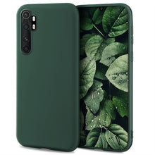 Load image into Gallery viewer, Moozy Minimalist Series Silicone Case for Xiaomi Mi Note 10 Lite, Midnight Green - Matte Finish Slim Soft TPU Cover
