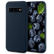 Lade das Bild in den Galerie-Viewer, Moozy Lifestyle. Designed for Samsung S10 Case, Midnight Blue - Liquid Silicone Cover with Matte Finish and Soft Microfiber Lining
