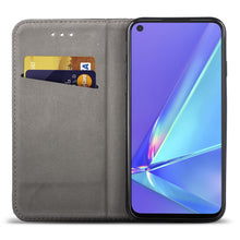 Lade das Bild in den Galerie-Viewer, Moozy Case Flip Cover for Oppo A72, Oppo A52 and Oppo A92, Black - Smart Magnetic Flip Case with Card Holder and Stand
