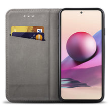 Załaduj obraz do przeglądarki galerii, Moozy Case Flip Cover for Xiaomi Redmi Note 10 and Redmi Note 10S, Black - Smart Magnetic Flip Case Flip Folio Wallet Case
