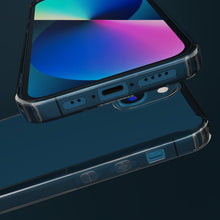 Załaduj obraz do przeglądarki galerii, Moozy Xframe Shockproof Case for iPhone 13 - Black Rim Transparent Case, Double Colour Clear Hybrid Cover with Shock Absorbing TPU Rim
