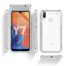 Charger l&#39;image dans la galerie, Moozy Shock Proof Silicone Case for Huawei Y7 2019, Huawei Y7 Prime 2019 - Transparent Crystal Clear Phone Case Soft TPU Cover
