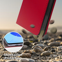 Charger l&#39;image dans la galerie, Moozy Case Flip Cover for Xiaomi Redmi Note 11 / 11S, Red - Smart Magnetic Flip Case Flip Folio Wallet Case with Card Holder and Stand, Credit Card Slots, Kickstand Function
