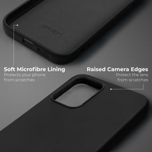 Load image into Gallery viewer, Moozy Lifestyle. Silicone Case for Xiaomi 12T and 12T Pro, Black - Liquid Silicone Lightweight Cover with Matte Finish and Soft Microfiber Lining, Premium Silicone Case
