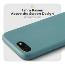 Ladda upp bild till gallerivisning, Moozy Minimalist Series Silicone Case for iPhone SE 2020, iPhone 8 and iPhone 7, Blue Grey - Matte Finish Slim Soft TPU Cover
