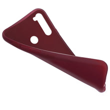 Carica l&#39;immagine nel visualizzatore di Gallery, Moozy Minimalist Series Silicone Case for Xiaomi Redmi Note 8, Wine Red - Matte Finish Slim Soft TPU Cover
