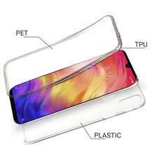 Carica l&#39;immagine nel visualizzatore di Gallery, Moozy 360 Degree Case for Xiaomi Redmi Note 7, Redmi Note 7 Pro - Transparent Full body Slim Cover - Hard PC Back and Soft TPU Silicone Front
