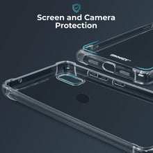Załaduj obraz do przeglądarki galerii, Moozy Shock Proof Silicone Case for Huawei Y6 2019 - Transparent Crystal Clear Phone Case Soft TPU Cover
