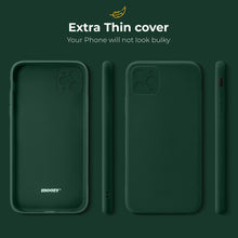 Afbeelding in Gallery-weergave laden, Moozy Minimalist Series Silicone Case for iPhone 13 Pro, Midnight Green - Matte Finish Lightweight Mobile Phone Case Slim Soft Protective

