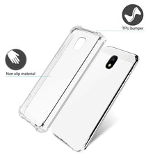 Załaduj obraz do przeglądarki galerii, Moozy Shock Proof Silicone Case for Samsung J3 2017 - Transparent Crystal Clear Phone Case Soft TPU Cover
