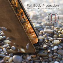 Załaduj obraz do przeglądarki galerii, Moozy Marble Brown Flip Case for Xiaomi Redmi Note 10 Pro, Redmi Note 10 Pro Max - Flip Cover Magnetic Flip Folio Retro Wallet Case
