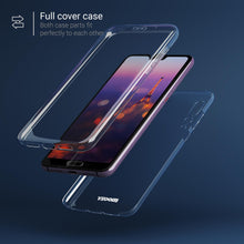 Carica l&#39;immagine nel visualizzatore di Gallery, Moozy 360 Degree Case for Huawei P20 Pro - Full body Front and Back Slim Clear Transparent TPU Silicone Gel Cover
