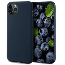 Ladda upp bild till gallerivisning, Moozy Lifestyle. Designed for iPhone 12 Pro Max Case, Midnight Blue - Liquid Silicone Cover with Matte Finish and Soft Microfiber Lining
