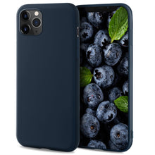 Carica l&#39;immagine nel visualizzatore di Gallery, Moozy Lifestyle. Designed for iPhone 12 Pro Max Case, Midnight Blue - Liquid Silicone Cover with Matte Finish and Soft Microfiber Lining
