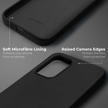 Load image into Gallery viewer, Moozy Lifestyle. Silicone Case for Samsung S23 Ultra, Black - Liquid Silicone Lightweight Cover with Matte Finish and Soft Microfiber Lining, Premium Silicone Case

