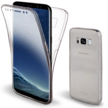 Carica l&#39;immagine nel visualizzatore di Gallery, Moozy 360 Degree Case for Samsung S8 - Full body Front and Back Slim Clear Transparent TPU Silicone Gel Cover
