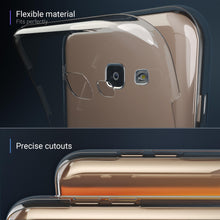 Załaduj obraz do przeglądarki galerii, Moozy 360 Degree Case for Samsung A5 2017 - Full body Front and Back Slim Clear Transparent TPU Silicone Gel Cover

