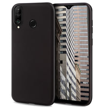 Afbeelding in Gallery-weergave laden, Moozy Lifestyle. Designed for Huawei P30 Lite Case, Black - Liquid Silicone Cover with Matte Finish and Soft Microfiber Lining
