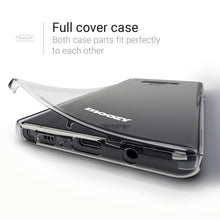 Cargar imagen en el visor de la galería, Moozy 360 Degree Case for Samsung Note 9 - Full body Front and Back Slim Clear Transparent TPU Silicone Gel Cover
